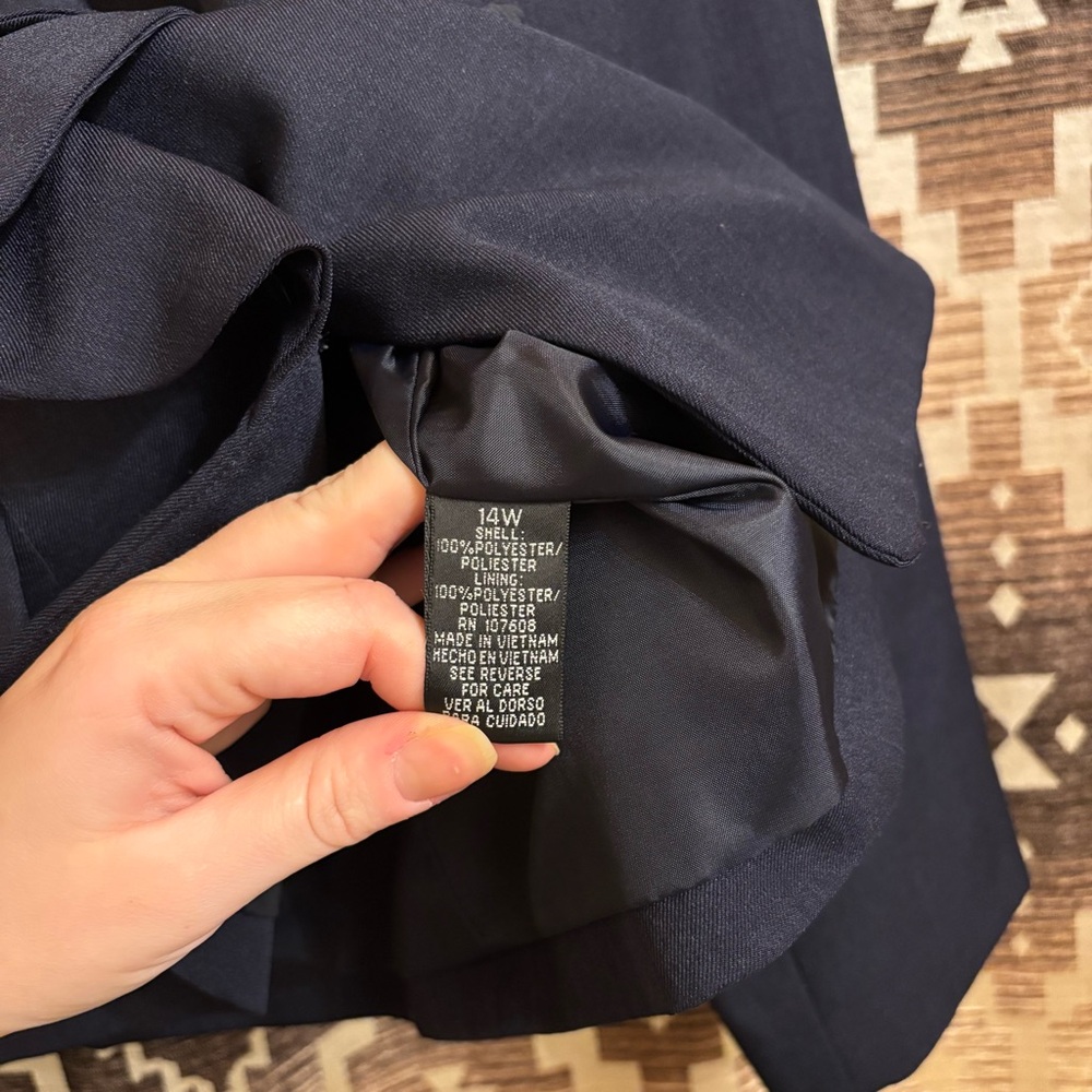 Women’s Isabella Navy Blue Ruffle Blazer Jacket Size 14 - Picture 10 of 16